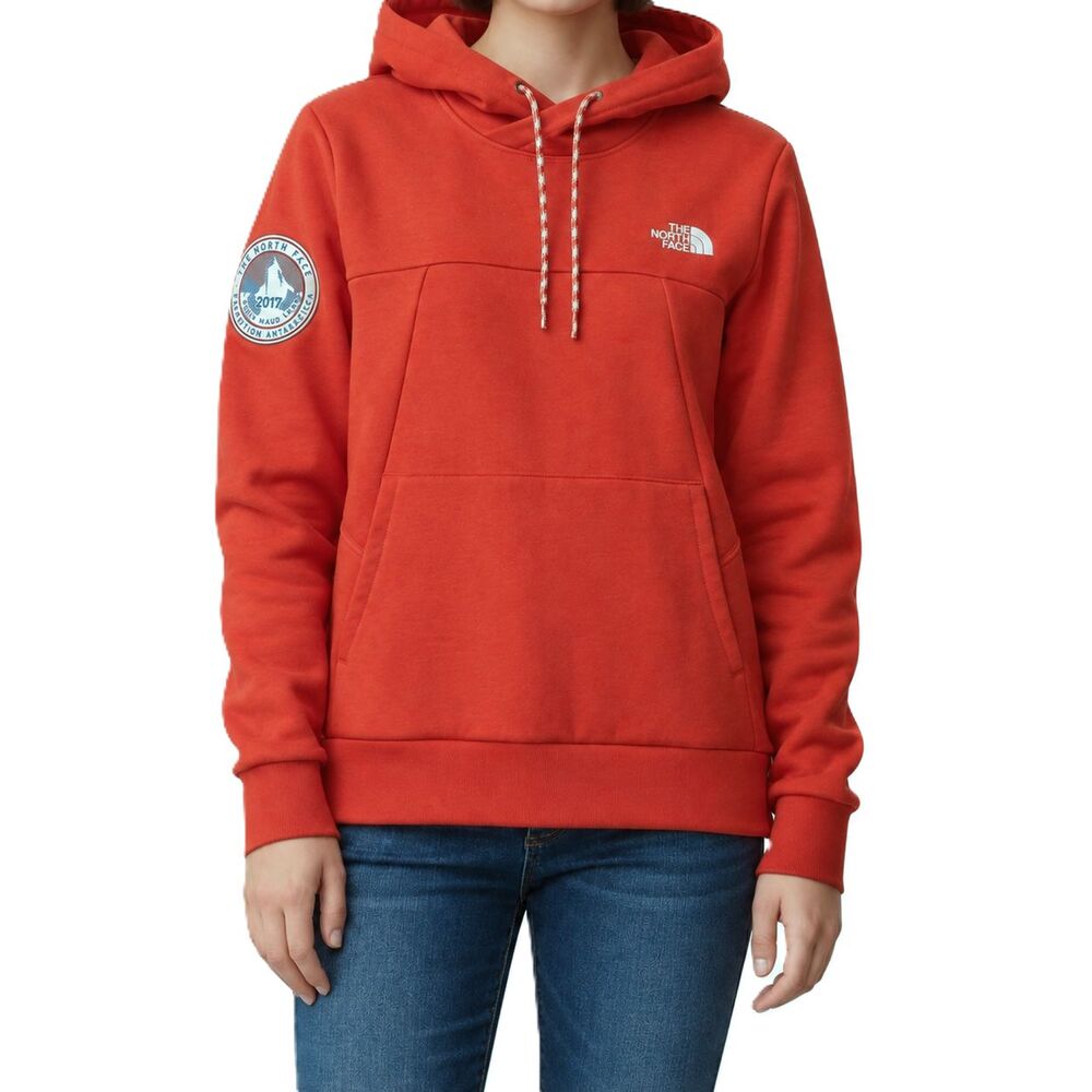 The North Face Hoodie Expedition Antarctica 2017 Womens Small Orange Sweatshirt
